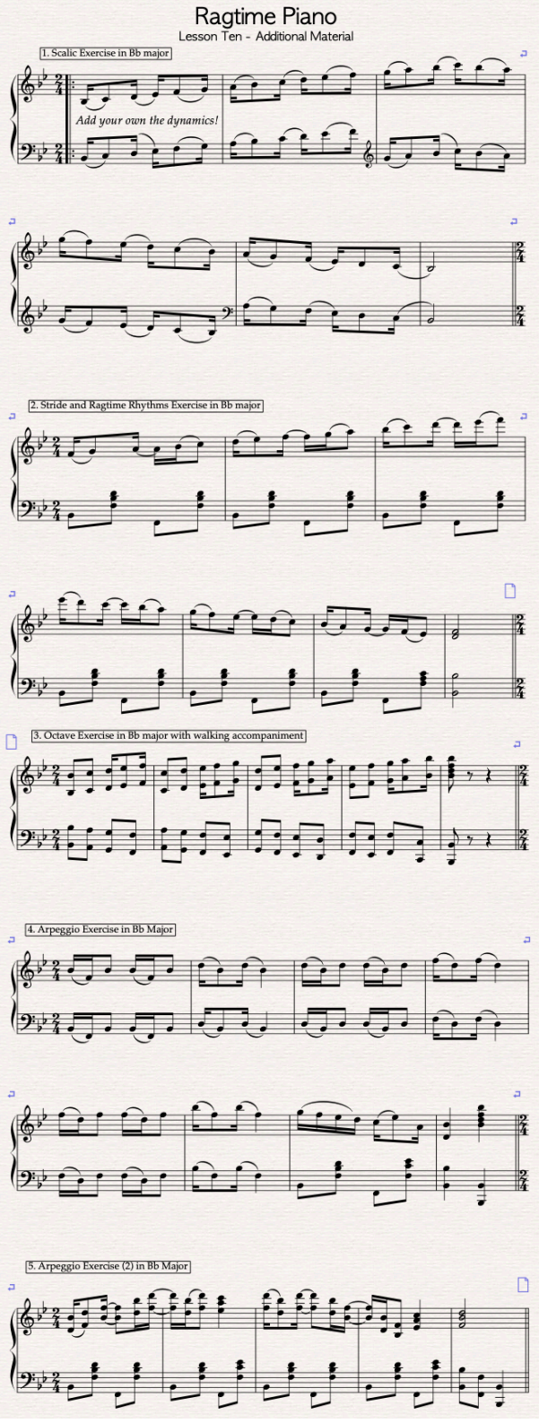 easy ragtime piano sheet music
